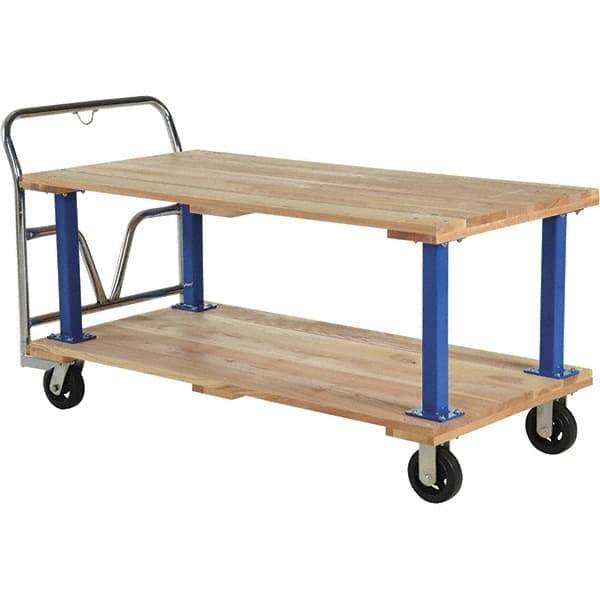 Vestil - 1,600 Lb Capacity Hardwood Platform Truck - Hardwood Deck, 30" OAW - Exact Tool & Supply