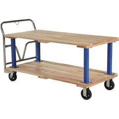 Vestil - 1,600 Lb Capacity Hardwood Platform Truck - Hardwood Deck, 30" OAW - Exact Tool & Supply