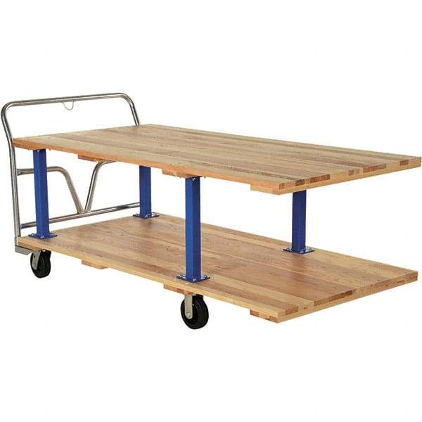 Vestil - 1,600 Lb Capacity Hardwood Platform Truck - Hardwood Deck, 36" OAW - Exact Tool & Supply