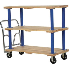 Vestil - 1,600 Lb Capacity Hardwood Platform Truck - Hardwood Deck, 27" OAW - Exact Tool & Supply