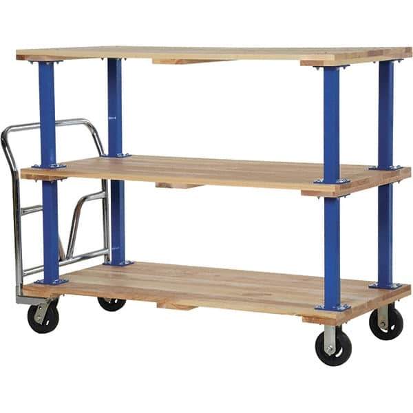 Vestil - 1,600 Lb Capacity Hardwood Platform Truck - Hardwood Deck, 30" OAW - Exact Tool & Supply