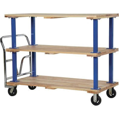 Vestil - 1,600 Lb Capacity Hardwood Platform Truck - Hardwood Deck, 30" OAW - Exact Tool & Supply