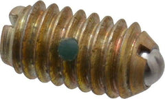 Gibraltar - 5/16-18, 0.156" Ball Diam, 37/64" Body Length, 0.04" Max Ball Reach, Threaded Ball Plunger - Steel Body, Steel Ball, 6 Lb Initial End Force, 17 Lb Final End Force, Locking Element - Exact Tool & Supply