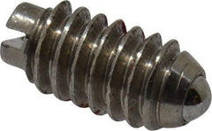 Gibraltar - 5-40, 0.062" Ball Diam, 1/4" Body Length, 0.02" Max Ball Reach, Threaded Ball Plunger - Steel Body, Steel Ball, 0.25 Lb Initial End Force, 0.75 Lb Final End Force, Locking Element - Exact Tool & Supply