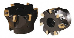 Kennametal - 5 Inserts, 2-1/2" Cut Diam, 3/4" Arbor Diam, 0.6" Max Depth of Cut, Indexable Square-Shoulder Face Mill - 0/90° Lead Angle, 1.56" High, AP.T 1604.., AP.W 1604.. & APEX 1604.. Insert Compatibility, Through Coolant, Series 7690 VA 16 - Exact Tool & Supply