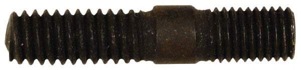 Dorman - 5/16-24 Long Thread, 5/16-18 Short Thread, 1-1/2" OAL Unequal Double Threaded Stud - Steel, Zinc-Plated Finish, 3/4" Long Thread Length, 1/2" Short Thread Length - Exact Tool & Supply