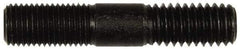 Dorman - 7/16-20 Long Thread, 7/16-14 Short Thread, 2-1/4" OAL Unequal Double Threaded Stud - Steel, Black Oxide Finish, 3/4" Long Thread Length, 3/4" Short Thread Length - Exact Tool & Supply