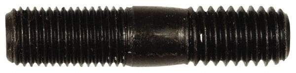 Dorman - 7/16-20 Long Thread, 7/16-14 Short Thread, 2" OAL Unequal Double Threaded Stud - Steel, Black Oxide Finish, 7/8" Long Thread Length, 3/4" Short Thread Length - Exact Tool & Supply