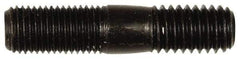 Dorman - 7/16-20 Long Thread, 7/16-14 Short Thread, 2" OAL Unequal Double Threaded Stud - Steel, Black Oxide Finish, 7/8" Long Thread Length, 3/4" Short Thread Length - Exact Tool & Supply