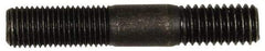 Dorman - 7/16-20 Long Thread, 7/16-14 Short Thread, 2-1/2" OAL Unequal Double Threaded Stud - Steel, Black Oxide Finish, 1" Long Thread Length, 13/16" Short Thread Length - Exact Tool & Supply