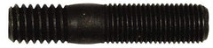 Dorman - 3/8-24 Long Thread, 3/8-16 Short Thread, 1-3/4" OAL Unequal Double Threaded Stud - Steel, Black Oxide Finish, 3/4" Long Thread Length, 1/2" Short Thread Length - Exact Tool & Supply