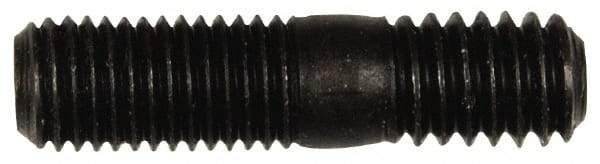 Dorman - 5/16-24 Long Thread, 5/16-18 Short Thread, 1-1/4" OAL Unequal Double Threaded Stud - Steel, Black Oxide Finish, 5/8" Long Thread Length, 7/16" Short Thread Length - Exact Tool & Supply