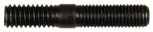 Dorman - 5/16-24 Long Thread, 5/16-18 Short Thread, 1-3/4" OAL Unequal Double Threaded Stud - Steel, Black Oxide Finish, 7/8" Long Thread Length, 9/16" Short Thread Length - Exact Tool & Supply