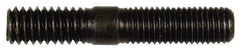 Dorman - 5/16-24 Long Thread, 5/16-18 Short Thread, 1-3/4" OAL Unequal Double Threaded Stud - Steel, Black Oxide Finish, 7/8" Long Thread Length, 9/16" Short Thread Length - Exact Tool & Supply