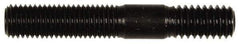 Dorman - 5/16-24 Long Thread, 5/16-18 Short Thread, 2" OAL Unequal Double Threaded Stud - Steel, Black Oxide Finish, 1" Long Thread Length, 9/16" Short Thread Length - Exact Tool & Supply