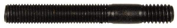 Dorman - 5/16-24 Long Thread, 5/16-18 Short Thread, 2-1/2" OAL Unequal Double Threaded Stud - Steel, Black Oxide Finish, 1-1/2" Long Thread Length, 1/2" Short Thread Length - Exact Tool & Supply