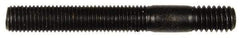 Dorman - 5/16-24 Long Thread, 5/16-18 Short Thread, 2-1/2" OAL Unequal Double Threaded Stud - Steel, Black Oxide Finish, 1-1/2" Long Thread Length, 1/2" Short Thread Length - Exact Tool & Supply