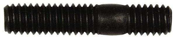 Dorman - 5/16-18 1-1/2" OAL Unequal Double Threaded Stud - Steel, Black Oxide Finish, 7/8" Long Thread Length, 7/16" Short Thread Length - Exact Tool & Supply