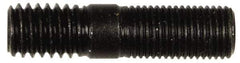 Dorman - 3/8-24 Long Thread, 3/8-16 Short Thread, 1-1/2" OAL Unequal Double Threaded Stud - Steel, 3/4" Long Thread Length, 1/2" Short Thread Length - Exact Tool & Supply