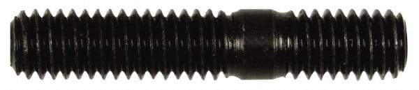 Dorman - 3/8-16 2" OAL Unequal Double Threaded Stud - Steel, Black Oxide Finish, 1-1/8" Long Thread Length, 5/8" Short Thread Length - Exact Tool & Supply