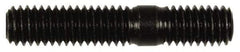 Dorman - 3/8-16 2" OAL Unequal Double Threaded Stud - Steel, Black Oxide Finish, 1-1/8" Long Thread Length, 5/8" Short Thread Length - Exact Tool & Supply