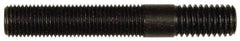 Dorman - 7/16-20 Long Thread, 7/16-14 Short Thread, 3" OAL Unequal Double Threaded Stud - Steel, Black Oxide Finish, 1-13/16" Long Thread Length, 3/4" Short Thread Length - Exact Tool & Supply