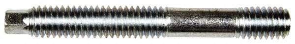 Dorman - 3/8-16 3-1/16" OAL Unequal Double Threaded Stud - Steel, Black Oxide Finish, 1-5/8" Long Thread Length, 1/2" Short Thread Length - Exact Tool & Supply
