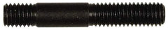 Dorman - 3/8-16 2-7/32" OAL Unequal Double Threaded Stud - Steel, Black Oxide Finish, 1-1/2" Long Thread Length, 7/16" Short Thread Length - Exact Tool & Supply