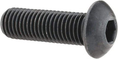 Holo-Krome - 5/16-24 UNF Hex Socket Drive, Button Screw - Alloy Steel, Black Oxide Finish, Fully Threaded, 1" Length Under Head - Exact Tool & Supply