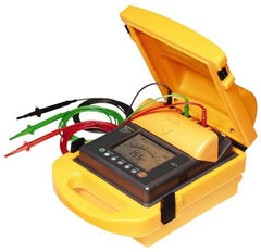 Fluke - Digital LCD Display, 2,000,000 Megohm Electrical Insulation Resistance Tester & Megohmmeter - 5,000 VDC Max Test Voltage, Powered by 12V Lead-Acid Battery - Exact Tool & Supply