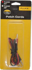Fluke - Black/Red Electrical Test Equipment Patch Cord Set - Use with Test Equipment - Exact Tool & Supply