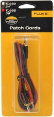 Fluke - Black/Red Electrical Test Equipment Patch Cord Set - Use with Test Equipment - Exact Tool & Supply