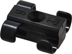 Midwest Control - 1/4 to 5/16 Hose OD, Multitube Holder - Black, 2 Slots, 0.8" OAL, 0.12" Mounting Hole, For Use With Tubes, Wires, Hose & Pipe - Exact Tool & Supply