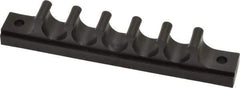 Midwest Control - 1/2 Hose OD, Multitube Holder - Black, 5 Slots, 4-1/2" OAL, 0.218" Mounting Hole, For Use With Plastic Tubing, Hose & Wire - Exact Tool & Supply