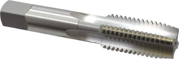 OSG - 1-8 UNC 3B 4 Flute Bright Finish High Speed Steel Straight Flute Standard Hand Tap - Plug, Right Hand Thread, 5-1/8" OAL, 2-1/2" Thread Length, H4 Limit, Oversize - Exact Tool & Supply