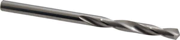 SGS - #20 118° Solid Carbide Jobber Drill - Bright Finish, Right Hand Cut, Spiral Flute, Straight Shank, 2-1/2" OAL, Faceted Point - Exact Tool & Supply
