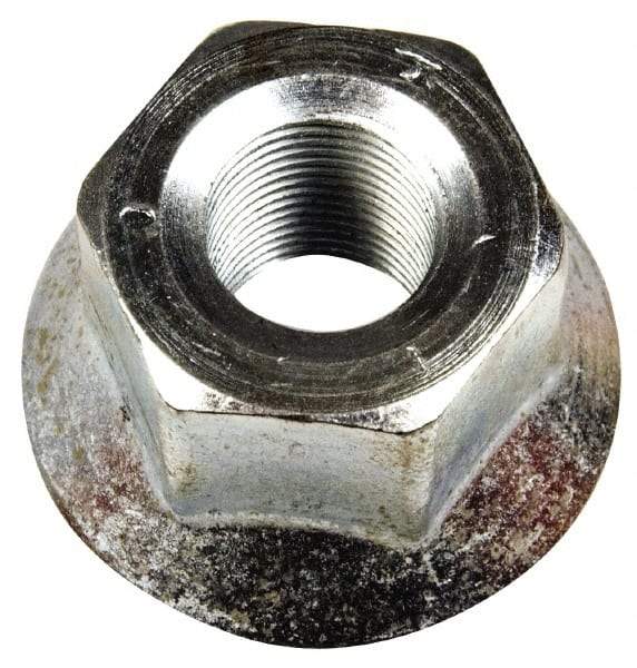 Dorman - 5/8-18 Zinc Finish Flanged Wheel Nut - 1-1/8" Hex, 1-1/16" OAL, 1.62 Diam Flange Seat Angle - Exact Tool & Supply