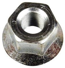 Dorman - 5/8-18 Zinc Finish Flanged Wheel Nut - 1-1/8" Hex, 1-1/16" OAL, 1.62 Diam Flange Seat Angle - Exact Tool & Supply