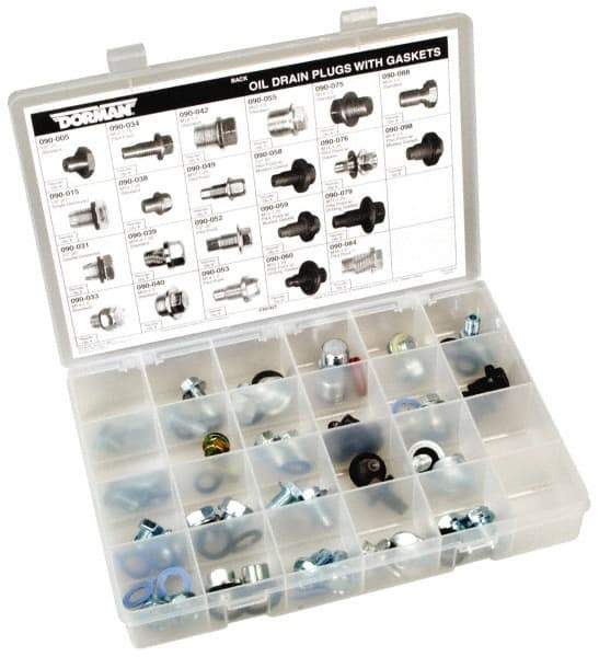 Dorman - 44 Piece, 1/2-20 to M22x1.5 Oil Drain Plug Gaskets - Steel - Exact Tool & Supply