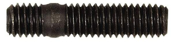 Dorman - M6x1.0 27.5mm OAL Unequal Double Threaded Stud - Steel, Black Oxide Finish, 17mm Long Thread Length, 7.5mm Short Thread Length, Metric - Exact Tool & Supply