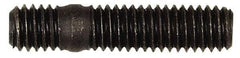 Dorman - M6x1.0 27.5mm OAL Unequal Double Threaded Stud - Steel, Black Oxide Finish, 17mm Long Thread Length, 7.5mm Short Thread Length, Metric - Exact Tool & Supply