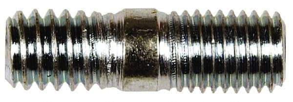 Dorman - M8x1.25 30mm OAL Unequal Double Threaded Stud - Steel, Black Oxide Finish, 20mm Long Thread Length, 10mm Short Thread Length, Metric - Exact Tool & Supply
