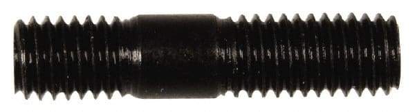 Dorman - M8x1.25 35mm OAL Unequal Double Threaded Stud - Steel, Black Oxide Finish, 16mm Long Thread Length, 10mm Short Thread Length, Metric - Exact Tool & Supply