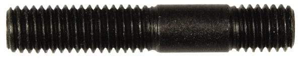 Dorman - M8x1.25 45mm OAL Unequal Double Threaded Stud - Steel, Black Oxide Finish, 23mm Long Thread Length, 10mm Short Thread Length, Metric - Exact Tool & Supply