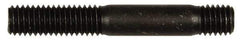Dorman - M8x1.25 55mm OAL Unequal Double Threaded Stud - Steel, Black Oxide Finish, 23mm Long Thread Length, 10mm Short Thread Length, Metric - Exact Tool & Supply