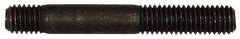 Dorman - M8x1.25 60mm OAL Unequal Double Threaded Stud - Steel, Black Oxide Finish, 24mm Long Thread Length, 10mm Short Thread Length, Metric - Exact Tool & Supply