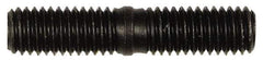 Dorman - M8x1.25 38mm OAL Unequal Double Threaded Stud - Steel, Black Oxide Finish, 18mm Long Thread Length, 17mm Short Thread Length, Metric - Exact Tool & Supply
