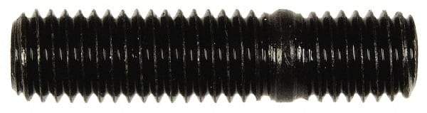 Dorman - M10x1.50 42mm OAL Unequal Double Threaded Stud - Steel, Black Oxide Finish, 27mm Long Thread Length, 12mm Short Thread Length, Metric - Exact Tool & Supply