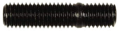 Dorman - M10x1.50 42mm OAL Unequal Double Threaded Stud - Steel, Black Oxide Finish, 27mm Long Thread Length, 12mm Short Thread Length, Metric - Exact Tool & Supply