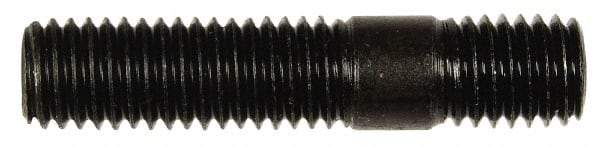 Dorman - M10x1.50 47mm OAL Unequal Double Threaded Stud - Steel, Zinc-Plated Finish, 27mm Long Thread Length, 12mm Short Thread Length, Metric - Exact Tool & Supply